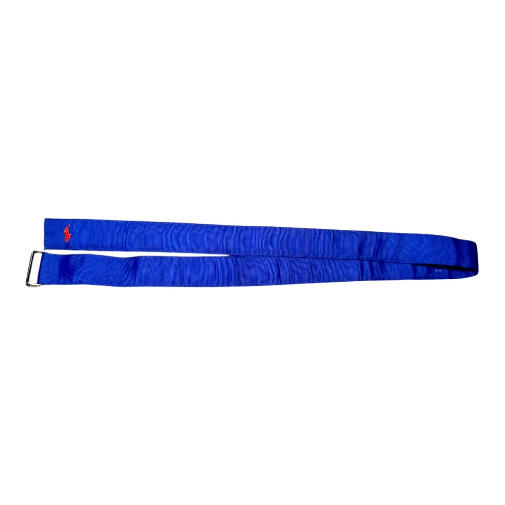 Polo by Ralph Lauren Blue Belt with Orange Polo Symbol 42”